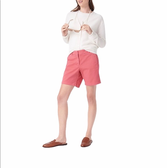 J. Crew Light Pink Stretch Chino Shorts - Picture 2 of 5